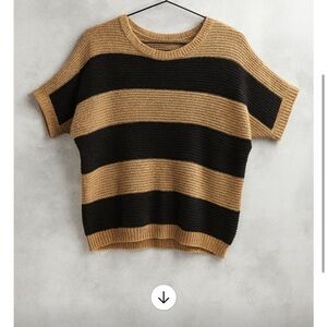 Striped Black and Tan Women's Sweater